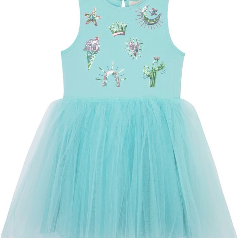 Peek Blue Formal Dress with Sparkle Details 2T